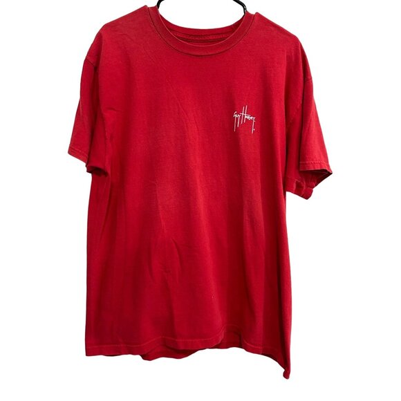 Guy Harvey Red Short Sleeve T-Shirt With Fish Graphic Size M - Picture 2 of 8